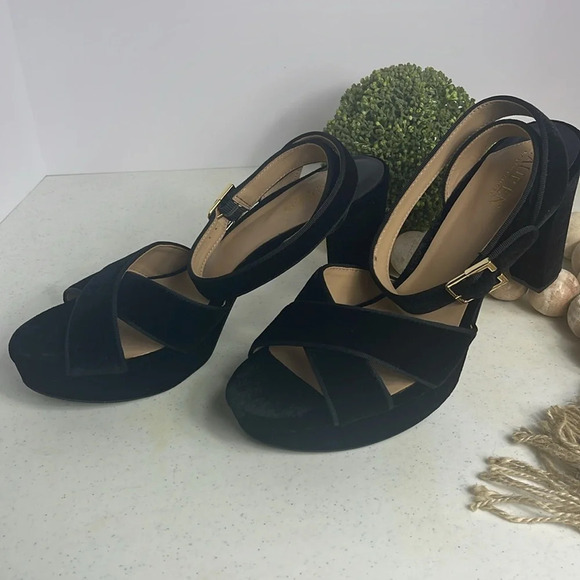 Lauren by Ralph Lauren women’s Velvet/Suede Sasha Sandals Platform Sz 11 - Picture 9 of 12